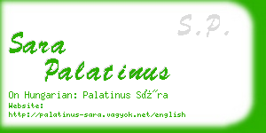 sara palatinus business card